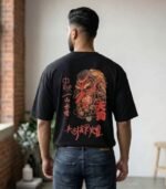 Oni Flame Premium Oversized Streetwear T-shirt - Image 2